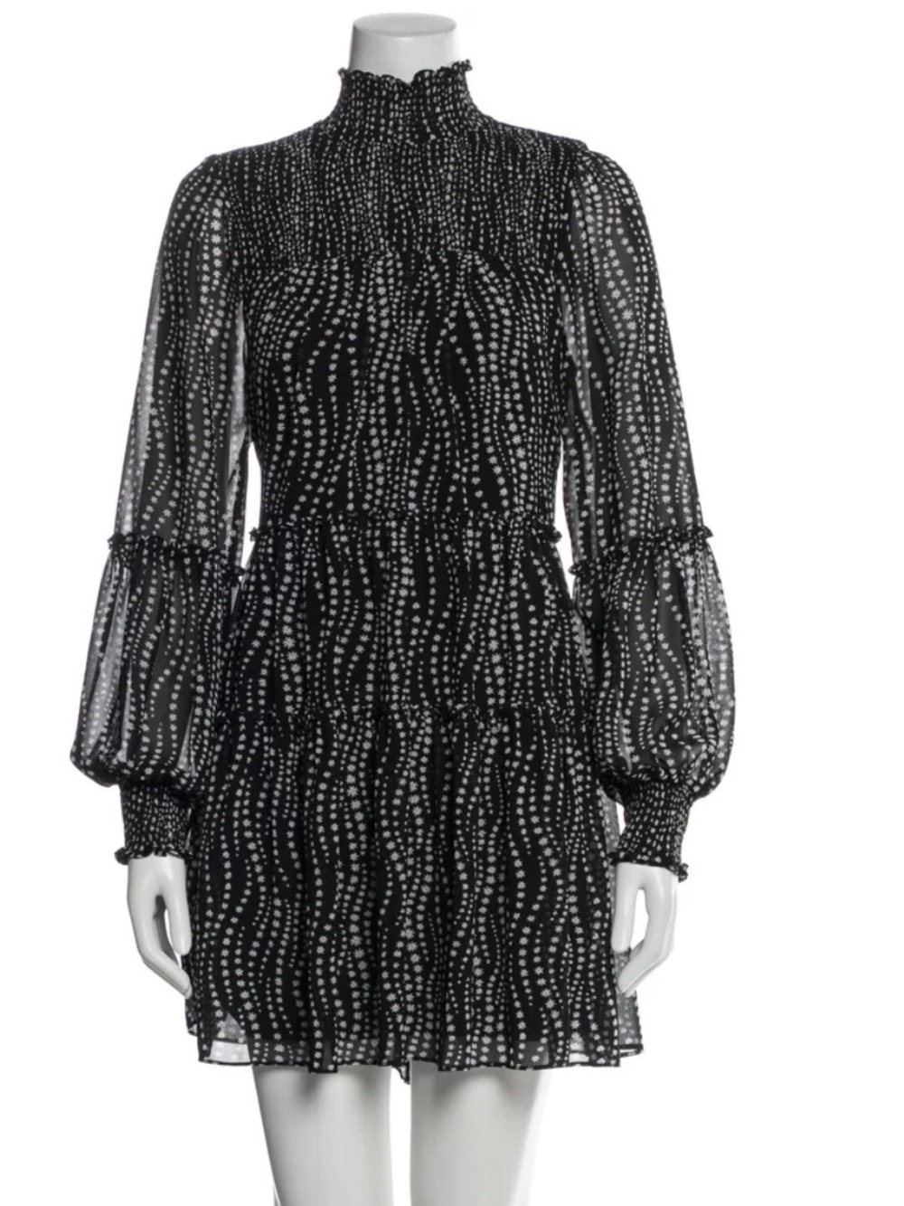 Cing a Sept  Black printed Mini Dress